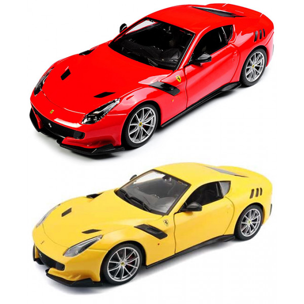 Фото - Коллекционная машинка 1:24 Bburago Ferrari F12TDF (ассорти желтый, красный, 1:24) (18-26021)
