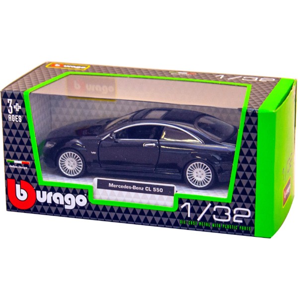 Фото - Коллекционная машинка 1:32 Bburago Mercedes-Benz CL-550 (белый, черный, 1:32) (18-43032)