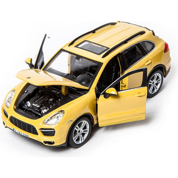 Фото - Коллекционная машинка 1:24 Bburago Porsche Cayenne Turbo (ассорти белый, желтый, 1:24) (18-21056)
