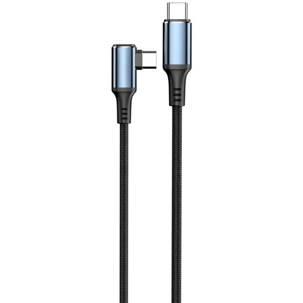 Фото - Кабель Gelius Cable Corner GP-UCN011 Type-C to Type-C Black (1,2m) (100W)
