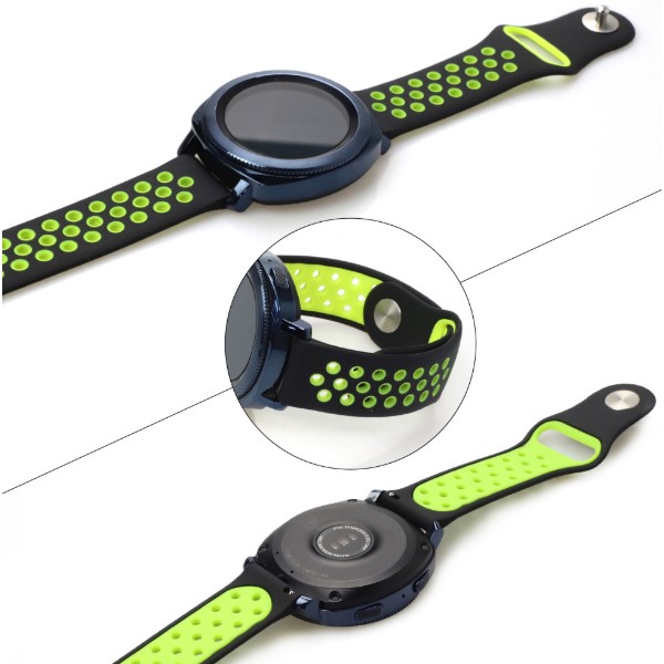 Фото - Ремінець для смарт-годинника BeCover Nike Style for Motorola Moto 360 2nd Gen. Black-Grey (705756)