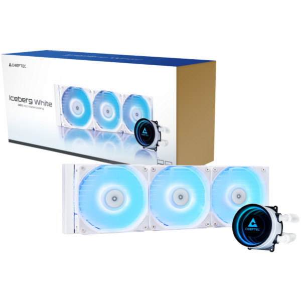 Фото - Водяна система охолодження Chieftec Iceberg 360 ARGB WHITE (CLC-360-RGB-W)