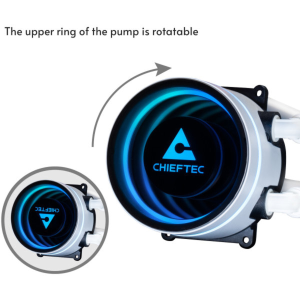 Фото - Водяна система охолодження Chieftec Iceberg 360 ARGB WHITE (CLC-360-RGB-W)