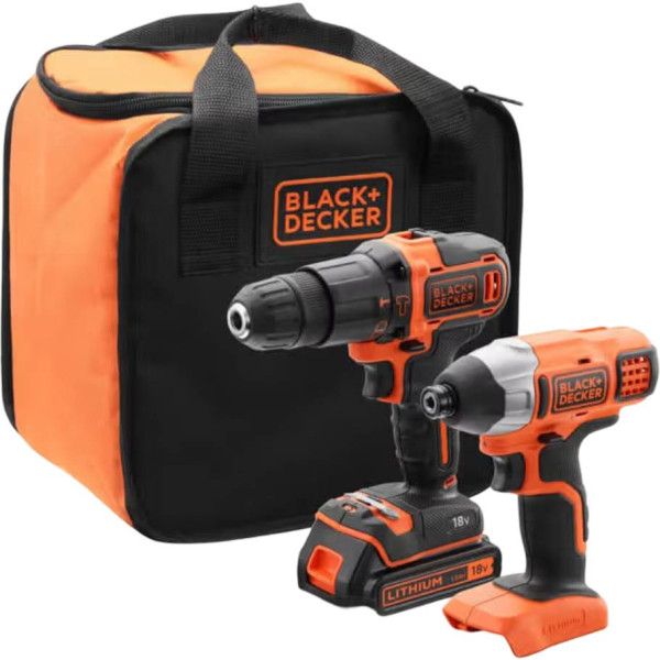 Фото - Набір електроінструментів Black&Decker 18 В XR Li-lon (BCK21S1S)