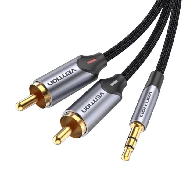Фото - Кабель 3.5 мм - RCA Vention 3.5 мм - 2xRCA (M/M) 1m Black (BCNBF)
