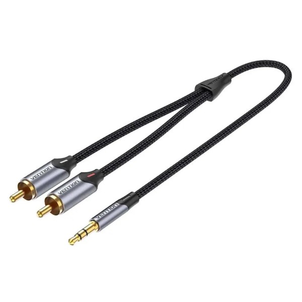 Фото - Кабель 3.5 мм - RCA Vention 3.5 мм - 2xRCA (M/M) 1m Black (BCNBF)