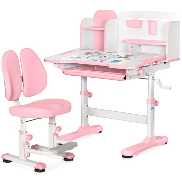 Фото - Комплект мебели школьный Mealux Panda Pink (BD-28 PN)