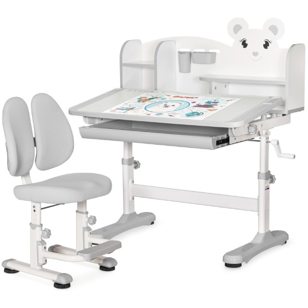 Фото - Комплект мебели школьный Mealux Panda XL Grey (BD-29 G)