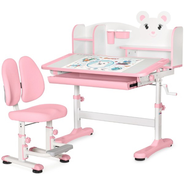 Фото - Комплект мебели школьный Mealux Panda XL Pink (BD-29 PN)