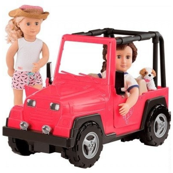 Фото - Транспорт для ляльки Our Generation Рожевий Джип з Чорної Рамкою (BD37277Z)