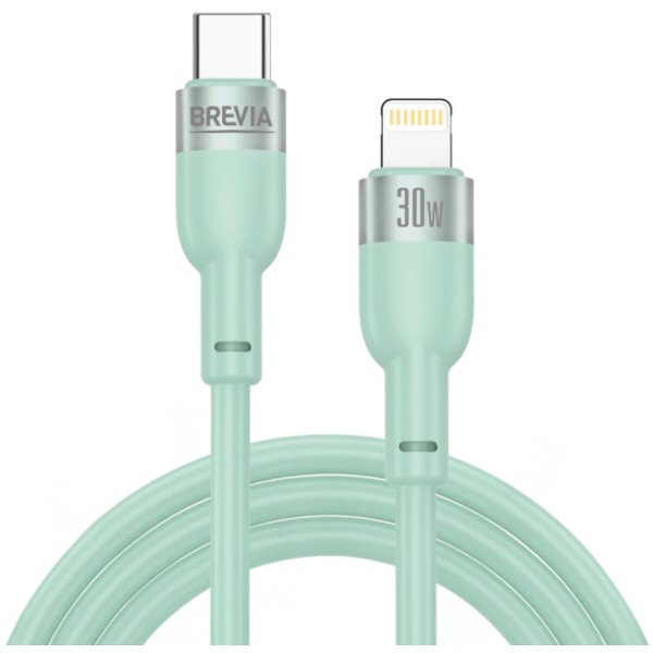 Фото - Кабель Brevia Type-C to Lightning 30W 1.2m, mint, box (52120MCLC1)
