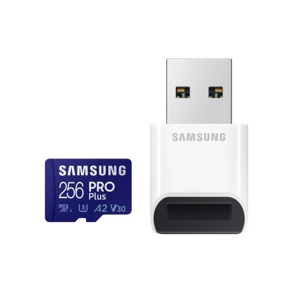 Фото - Карта пам'яті Samsung MICRO SDXC PRO+ 256GB W/READER (MB-MD256SB/WW)
