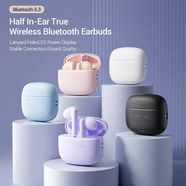 Фото - Навушники вкладиші бездротові TWS Vention Elf Earbuds E03 Black (NBHB0)