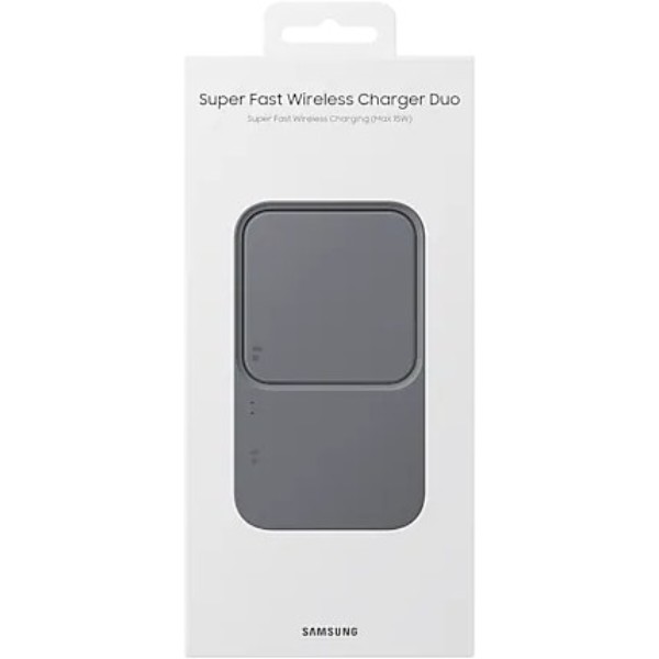 Фото - Беспроводное зарядное устройство Samsung 15W Wireless Charger Duo with TA (EP-P5400TBEGEU)