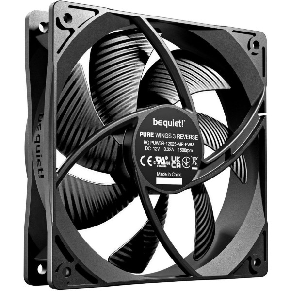 Фото - Корпусний вентилятор Be quiet! Pure Wings 3 120mm PWM Reverse 3-Pack Black (BL137)