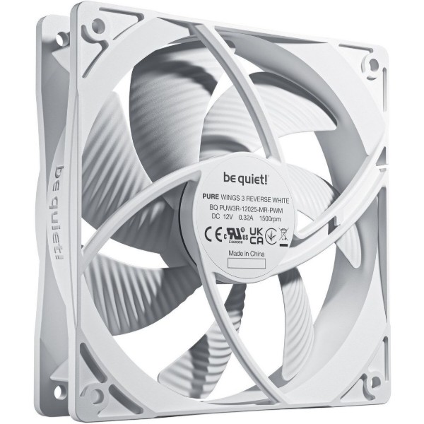 Фото - Корпусный вентилятор Be quiet! Pure Wings 3 120mm PWM Reverse 3-Pack White (BL136)