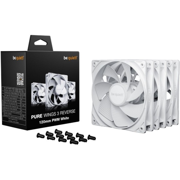 Фото - Корпусный вентилятор Be quiet! Pure Wings 3 120mm PWM Reverse 3-Pack White (BL136)
