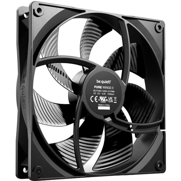 Фото - Корпусний вентилятор Be quiet! Pure Wings 3 140mm PWM 3-Pack Black (BL139)