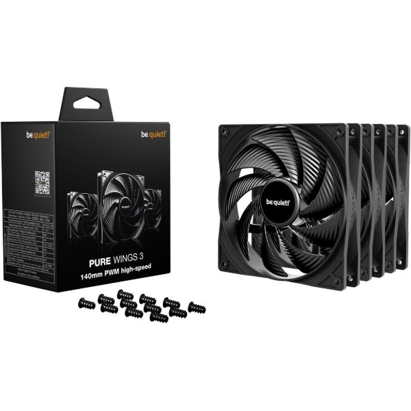 Фото - Корпусний вентилятор Be quiet! Pure Wings 3 140mm PWM High-Speed 3-Pack Black (BL138)