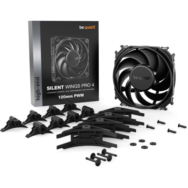 Фото - Корпусний вентилятор Be quiet! Silent Wings Pro 4 120mm PWM Black (BL098)