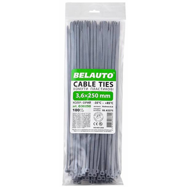 Фото - Набір хомутів BelAuto 3,6x250 (G36250)