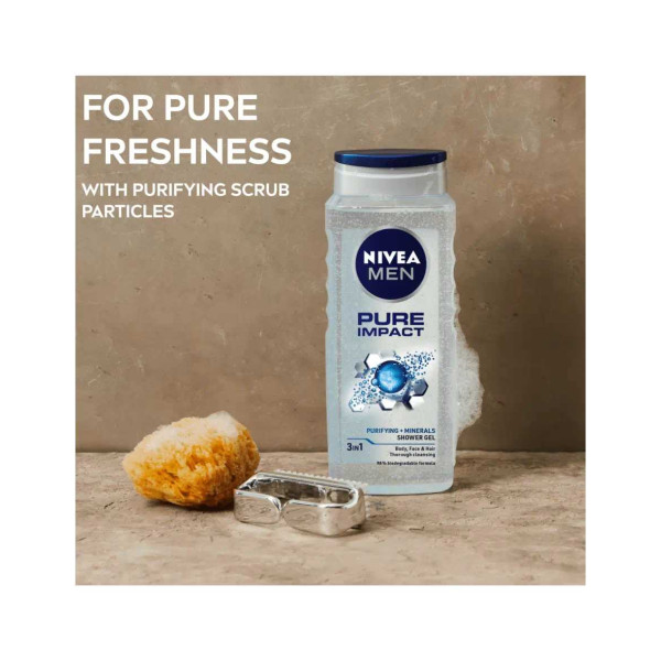 Фото - Гель для душу NIVEA Чоловічий Pure Impact 500 мл