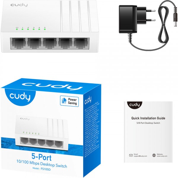 Фото - Коммутатор локальной сети (Switch) Cudy FS105D