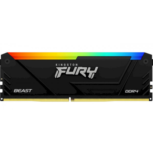 Фото - Память DDR Kingston Fury Beast RGB Black DDR4-3200 128GB (4x32GB) CL16-20-20 1.35V XMP (KF432C16BB2AK4/128)