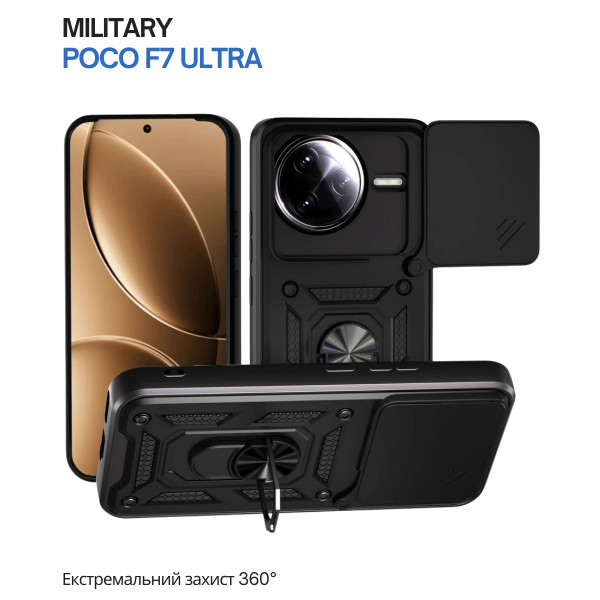 Фото - Чехол для смартфона BeCover Military for Poco F7 Ultra Black (715400)