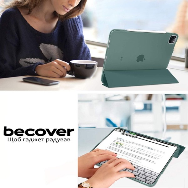 Фото - Чохол для планшета BeCover Tri Fold Hard for Apple iPad Air 13" M4 2026 Dark Green (715334)