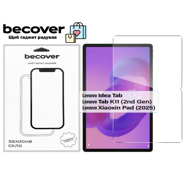 Фото - Защитное стекло для планшета BeCover for Lenovo Idea Tab/K11 (2nd Gen) TB336/Xiaoxin Pad (2025) 11" (713678) Фото - Защитное стекло для планшета BeCover for Lenovo Idea Tab/K11 (2nd Gen) TB336/Xiaoxin Pad (2025) 11" (713678)