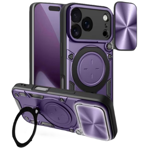 Фото - Чехол для смартфона BeCover Full Guard Slide Magnetic for Apple iPhone 17 Pro Max Purple (716366) Фото - Чехол для смартфона BeCover Full Guard Slide Magnetic for Apple iPhone 17 Pro Max Purple (716366)