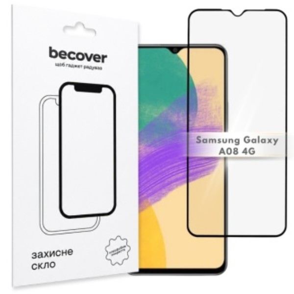 Фото - Захисне скло для смартфону BeCover for Samsung Galaxy A08 4G SM-A085 Black (716509)