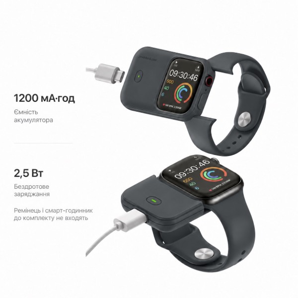 Фото - Батарея мобильная BeCover Charging Soft Case for Apple Watch 40/41mm 1200 mAh Midnight Blue (716527)