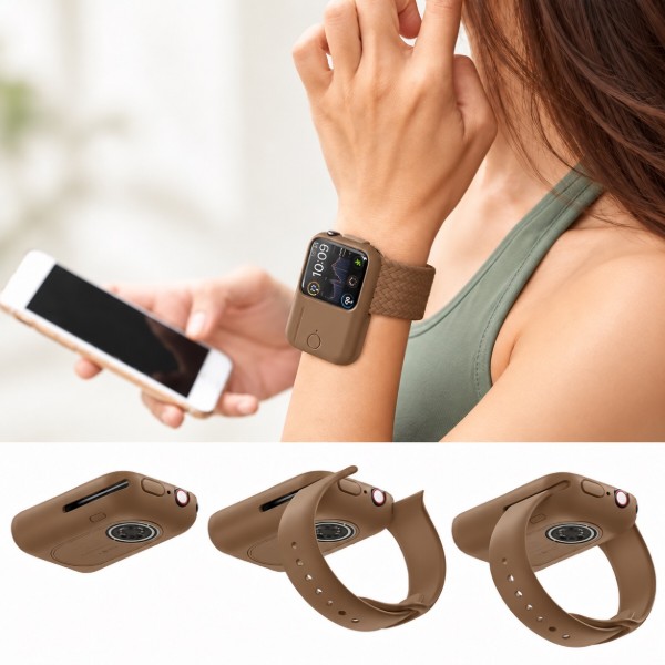 Фото - Батарея мобильная BeCover Charging Soft Case for Apple Watch 40/41mm 1200 mAh Brown (716526)
