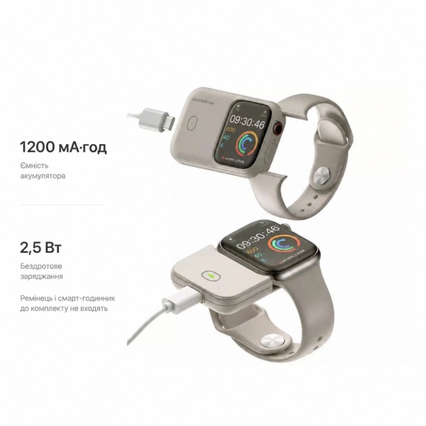 Фото - Батарея мобильная BeCover Charging Soft Case for Apple Watch 40/41mm 1200 mAh Moon White (716528)