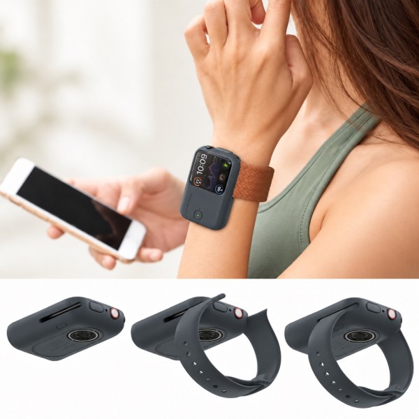 Фото - Батарея мобильная BeCover Charging Soft Case for Apple Watch 44/45mm 1200 mAh Midnight Blue (716530)