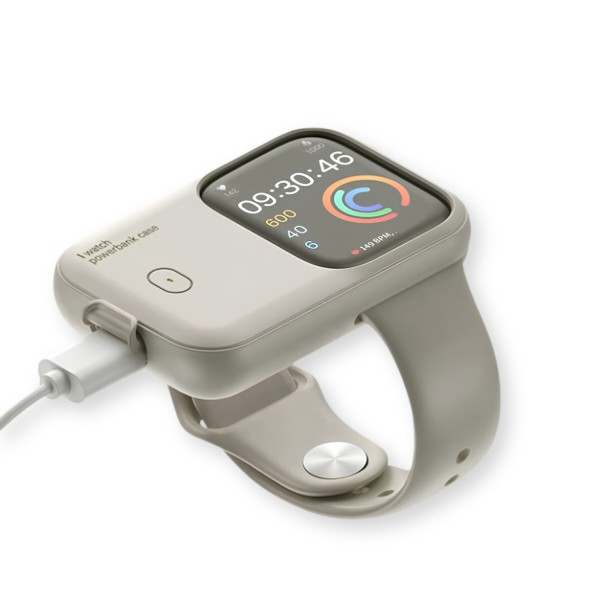 Фото - Батарея мобильная BeCover Charging Soft Case for Apple Watch 44/45mm 1200 mAh Moon White (716531)