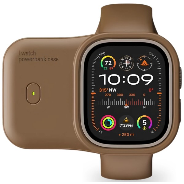 Фото - Батарея мобильная BeCover Charging Soft Case for Apple Watch 44/45mm 1200 mAh Brown (716529)