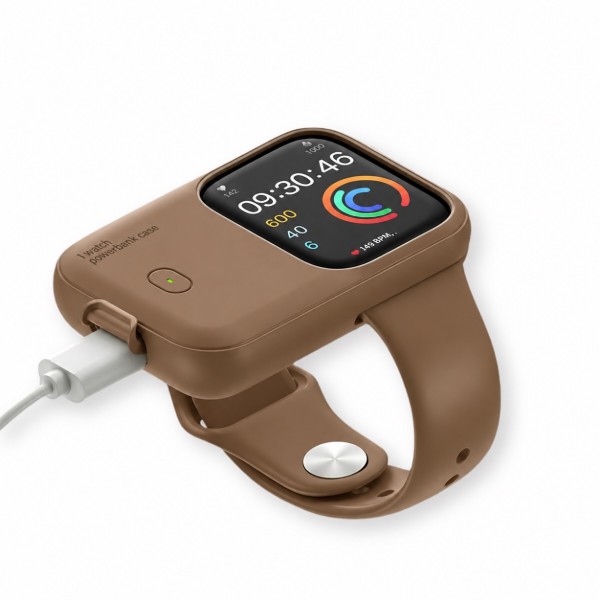 Фото - Батарея мобильная BeCover Charging Soft Case for Apple Watch 49mm 1200 mAh Brown (716532)