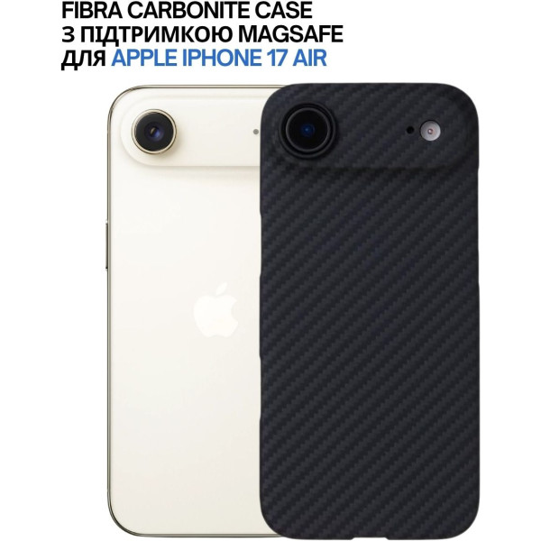 Фото - Чохол для смартфону BeCover FIBRA Carbonite case with MagSafe for Apple iPhone 17 Air Black (715407)