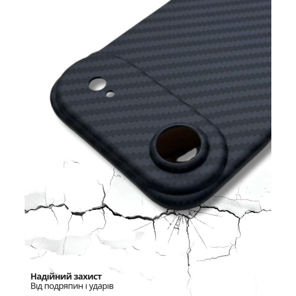 Фото - Чохол для смартфону BeCover FIBRA Carbonite case with MagSafe for Apple iPhone 17 Air Black (715407)