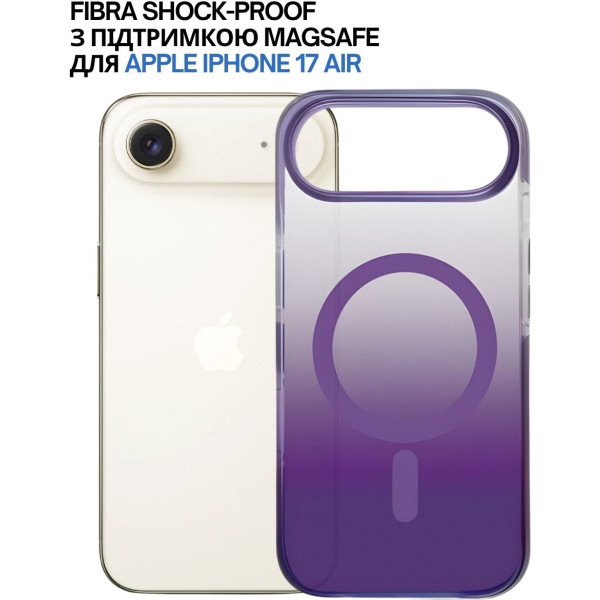 Фото - Чохол для смартфону BeCover FIBRA Shock-Proof case with MagSafe for Apple iPhone 17 Air Deep Purple (715453)