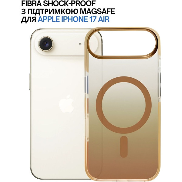 Фото - Чохол для смартфону BeCover FIBRA Shock-Proof case with MagSafe for Apple iPhone 17 Air Gold (715455)