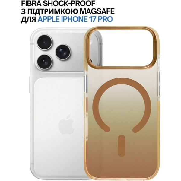 Фото - Чохол для смартфону BeCover FIBRA Shock-Proof case with MagSafe for Apple iPhone 17 Pro Gold (715463)