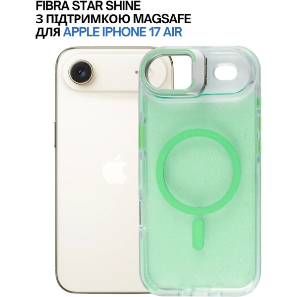 Фото - Чохол для смартфону BeCover FIBRA Star Shine with MagSafe for Apple iPhone 17 Air Green (715420)