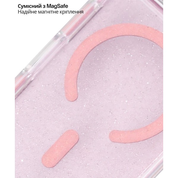 Фото - Чохол для смартфону BeCover FIBRA Star Shine with MagSafe for Apple iPhone 17 Pro Light Pink (715428)