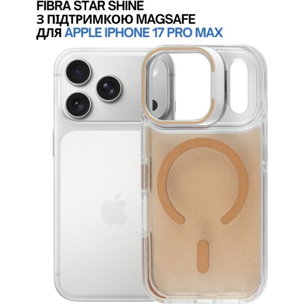 Фото - Чохол для смартфону BeCover FIBRA Star Shine with MagSafe for Apple iPhone 17 Pro Max Desert Gold (715433)