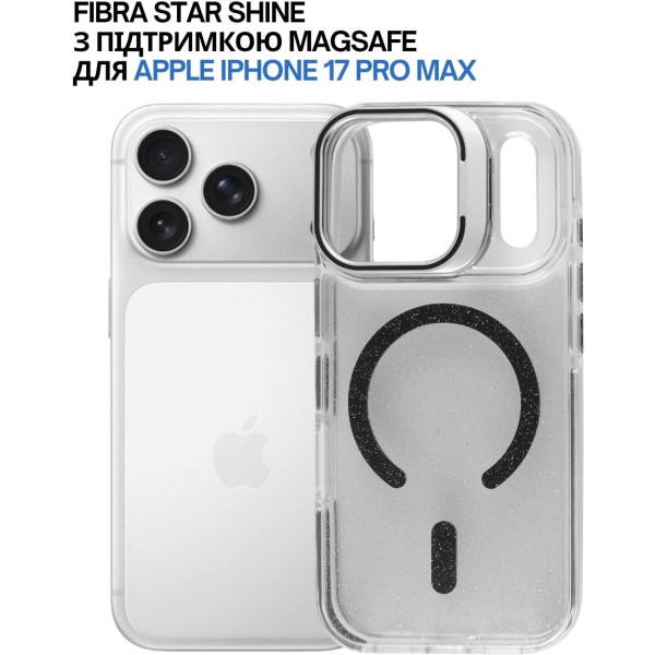 Фото - Чохол для смартфону BeCover FIBRA Star Shine with MagSafe for Apple iPhone 17 Pro Max Black (715432)