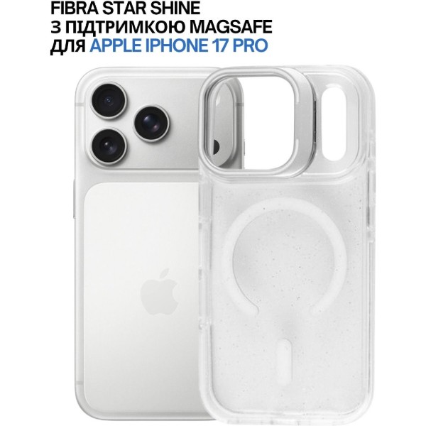 Фото - Чохол для смартфону BeCover FIBRA Star Shine with MagSafe for Apple iPhone 17 Pro White (715431)